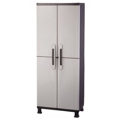 Lot of (2) Keter Plastic Freestanding Utility Cabinet, 27" x 15" x 68" - Lot 965
