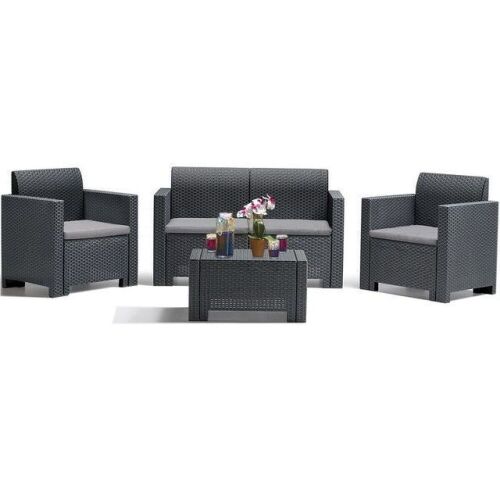 4 Piece Patio Furniture Set with Cushions - Lot 67
