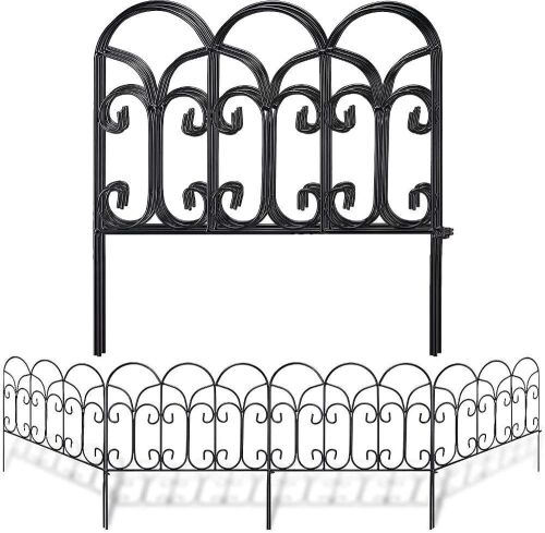 Decorative Garden Fence 18in x 7.5ft Coated Metal  - Lot 363