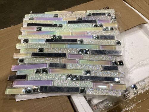 Glass Mosaic Backsplash Tiles, 10 Pcs  - Lot 536