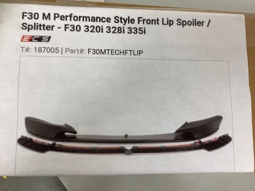 F30 M Performance Style Front Lip Spoiler/Splitter - F30 320i 328i 335i, E-Commerce Return, Sold as is - Lot 5