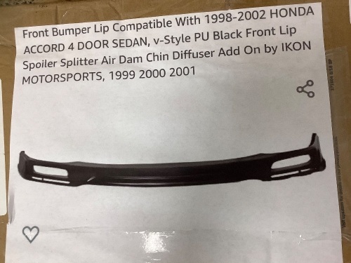 Front Bumper Lip, E-Commerce Return - Lot 6