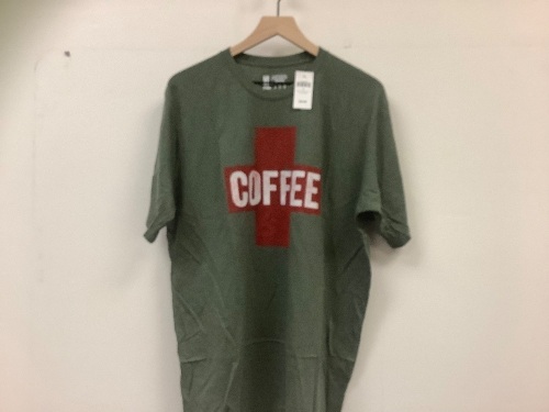 Coffee Men's T-Shirt, XL, New, Sold as is - Lot 139