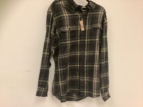Red Head Plaid Button Up, LARGE, Appears New - Lot 342