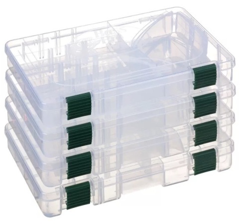  Utility Box 4-Pack, 11" Wide, E-Commerce Return, 2 Have Damage on the Corners, Sold as is - Lot 391