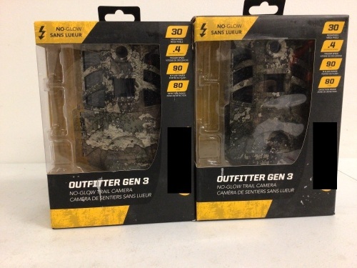 Lot of (2) Outfitter Gen 3 Trail Cameras, E-Commerce Return, Untested, Sold as is - Lot 394
