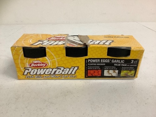 Berkley PowerBait (2 yellow, 1 orange) New with Damaged Packaging - Lot 466