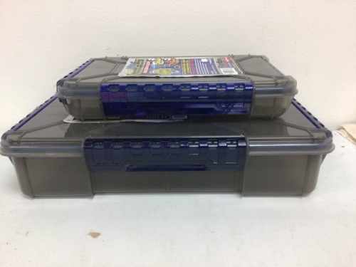 Lot of (2) Flambeau Zerust Max Waterproof Tuff Tainers, E-Commerce Return, Broken, Sold as is - Lot 580