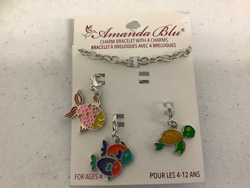 Amanda Blu Charm Bracelet with 3 Charms, E-Commerce Return - Lot 496