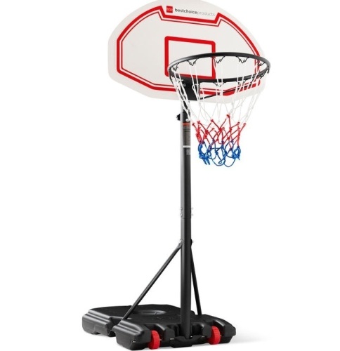 Kids Height-Adjustable Basketball Hoop, Portable Backboard System w/ Wheels, White Backboard - Lot 129