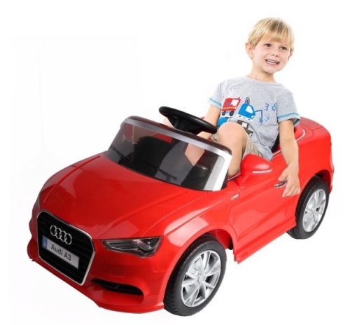 12V Audi A3 Licensed RC Kids Ride On Car Electric Remote Control LED Music, Red - Lot 134