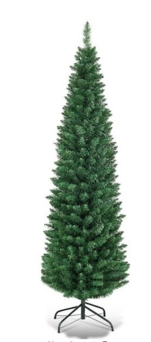 5 ft. PVC Unlit Artificial Slim Pencil Christmas Tree with Stand - Lot 146