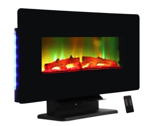 ROVSUN 36 Inch 1400W Wall Mounted Electric Fireplace with Remote Control - Lot 186