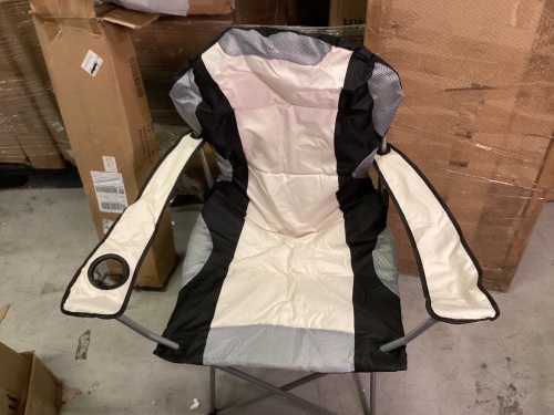 Black and White Fold Up camping Chair - Lot 204