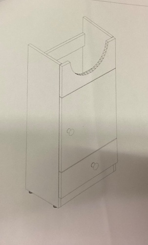 1 drawer, 1 cabinet organizer, size unknown - Lot 238
