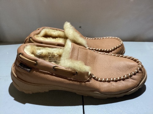 Bob Timberlake Venetian Moose-Hide Shearling Slippers for Men, Size 12M - Lot 246