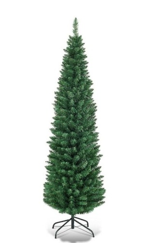 5 ft. PVC Unlit Artificial Slim Pencil Christmas Tree with Stand - Lot 774
