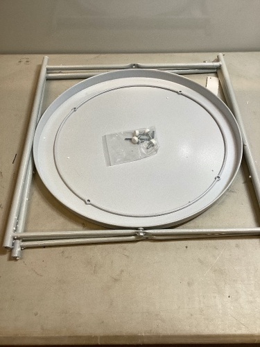 Small Round Side Table, White, May Be Missing Hardware - Lot 797