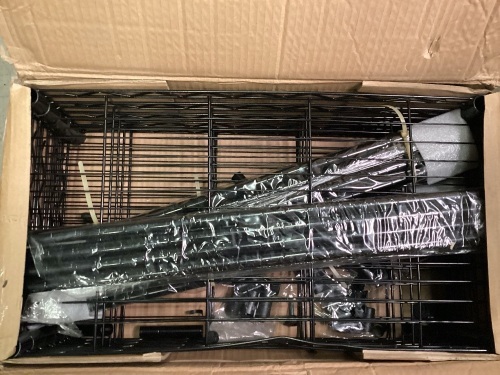 Carbon Steel Rack w/ 5 Shelves, Black - Lot 500