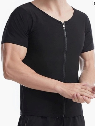 Elastic Waist Body Shaping Shirt with Zipper, Size M/L - Lot 262