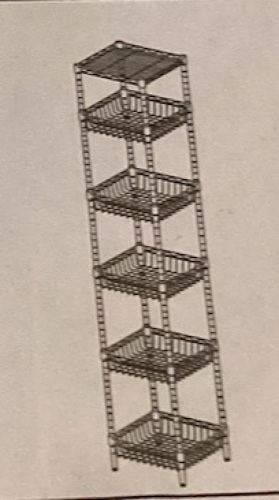 6 Tier Kitchen Wire Storage Shelf - Lot 325