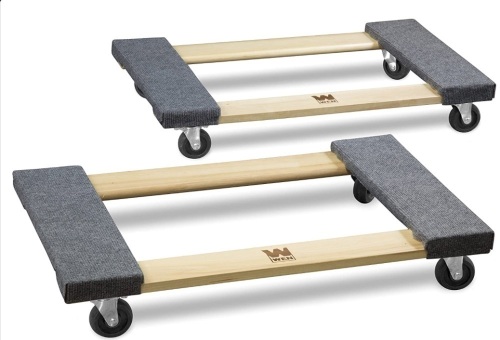 WEN 18 in. x 30 in. Hardwood Furniture Moving Dolly, Two Pack - Lot 336