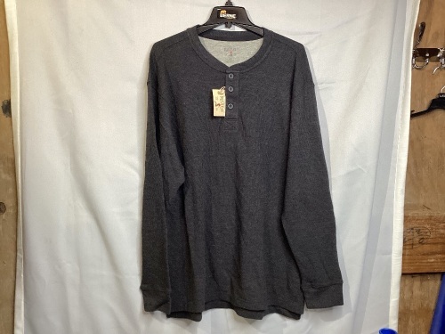 Red Head Long Sleeve Thermal Shirt, Gray, Lg - Lot 216