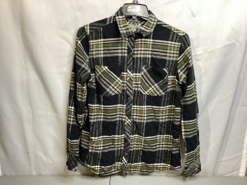 Natural Reflections Long Sleeve Button-Down Plaid Shirt, S - Lot 273