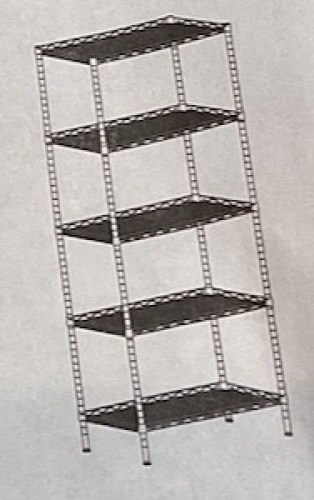 5-Shelf Carbon Steel Rack - Lot 355
