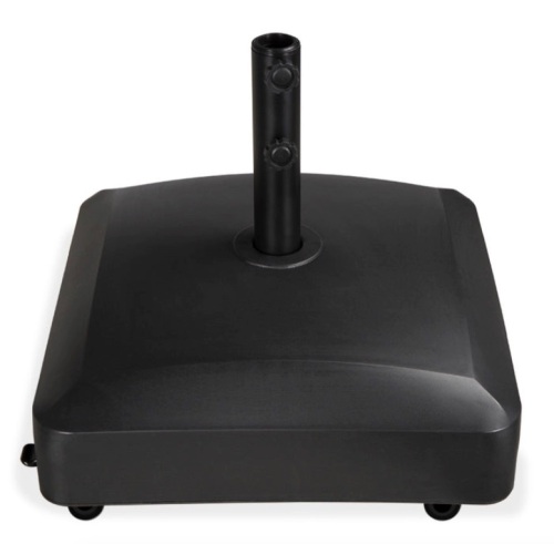 Fillable Mobile Umbrella Base Stand w/ 4 Wheels, 2 Locks, 137lb Capacity, Black - Lot 612