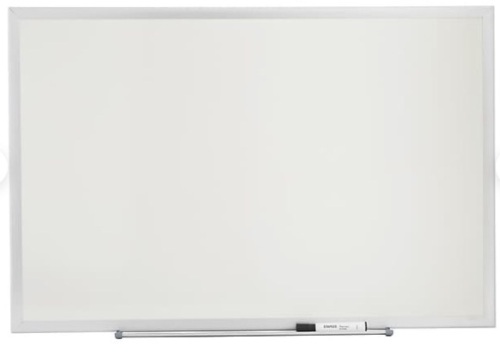 Standard Melamine Dry-Erase Whiteboard, Aluminum Frame, 3' x 2.5' - Lot 632