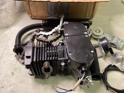 Hot Bike Motor 2-Strike 50cc Gas Motorized Engine Kit, Black - Lot 663