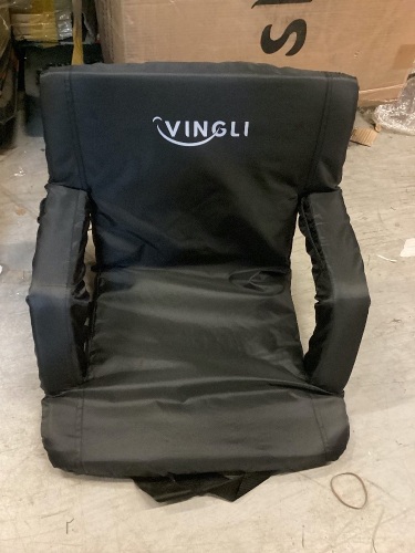 Vingli Stadium Seats 2 Pack, 20.5in, Black - Lot 636