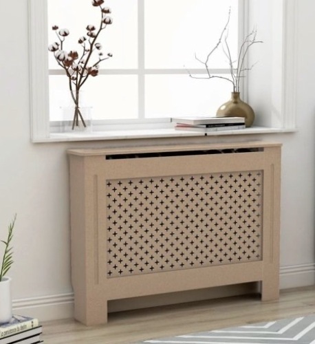 CACAGOO Radiator Cover 44.1"x17.5"x31.9", May Be Missing Hardware - Lot 671