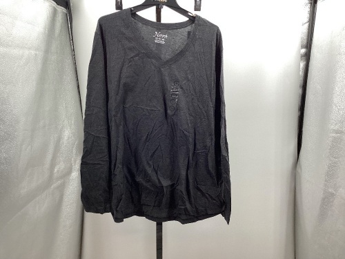 Natural Reflections Long Sleeve V-Neck Top, 2X - Lot 454