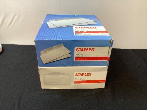 Lot of (2) Boxes Staples No. 10 Envelopes - Lot 124
