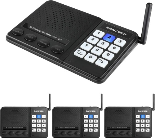 4pk SANZUCO Wireless Intercom, 1 Mile Range - Lot 139