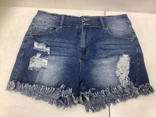 Womens Denim Shorts, 14W - Lot 200