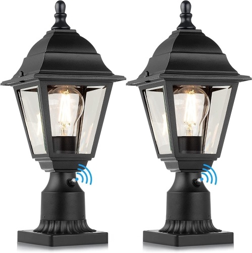 Dusk to Dawn Outdoor Post Lights, 2 Pack - Lot 456