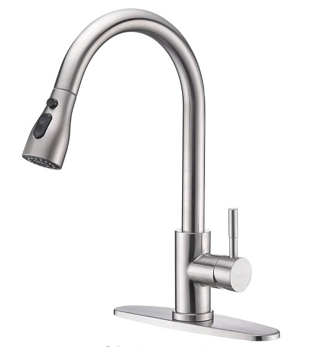 Stainless Steel Kitchen Faucet w/ Pull Down Sprayer - Lot 473