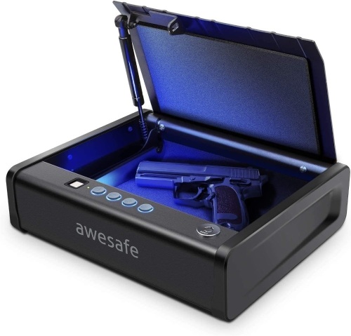 Awesafe Gun Safe with Fingerprint Identification - Lot 6849