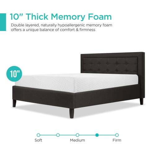 10in Dual Layered Memory Foam Mattress w/ CertiPUR-US Certified Foam - Lot 7120