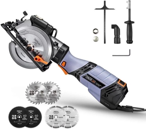 TACKLIFE 6.2A Electric Mini Circular Saw With Laser Guide and 6 Variable Speed - Lot 7141