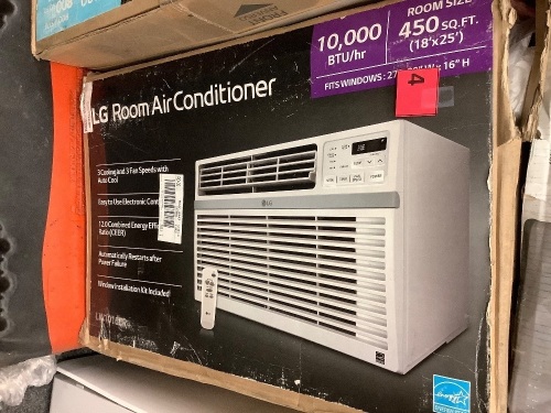 LG Electronics10,000 BTU 115-Volt Window Air Conditioner LW1016ER with ENERGY STAR and Remote in White - Lot 4