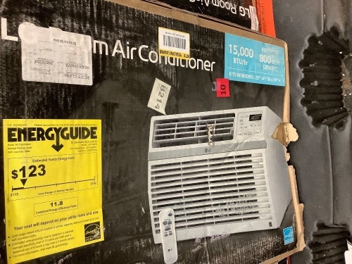 LG Electronics 15,000 BTU 115-Volt Window Air Conditioner LW1521ERSM Cools 800 Sq. Ft. with ENERGY STAR and Remote, Wi-Fi Enabled - Lot 10