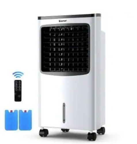 Costway 215 CFM 3-Speed Portable Evaporative Cooler Air Cooler Fan Filter Humidify Anion For 400 Sq.Ft. with Remote Control - Lot 30