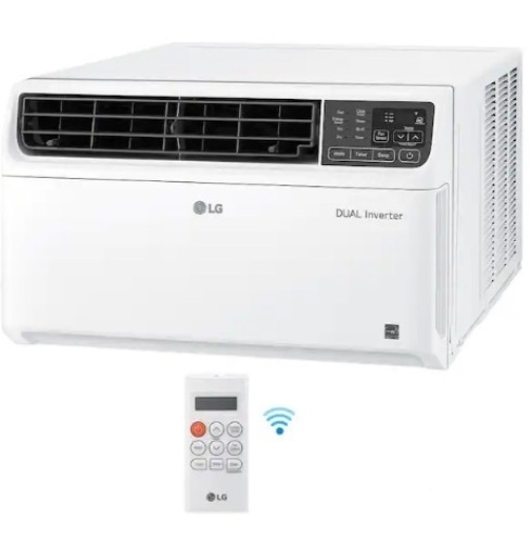 LG Electronics 10,000 BTU Dual Inverter Smart Window Air Conditioner LW1022IVSM Cools 450 Sq. Ft. with Remote, Wi-Fi Enabled - Lot 453