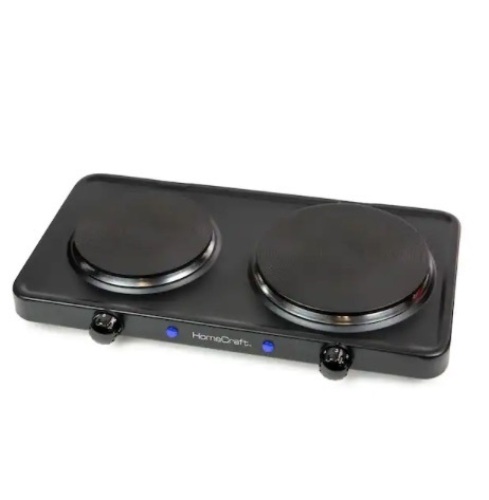 HomeCraft 2-Burner 7 in. Black Hot Plate - Lot 461