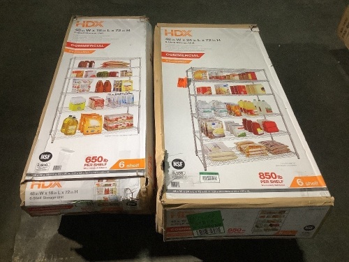 Lot of (2) HDX Commercial Storage Units - 1 Complete, 1 Unknown if Complete  - Lot 139
