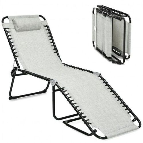 Folding Patio Lounge Chair with Pillow - Lot 147